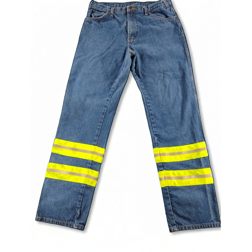 Dickies Hi-Visibility Reflective Denim Jeans Mens 36x34 Workwear Utility Pants
